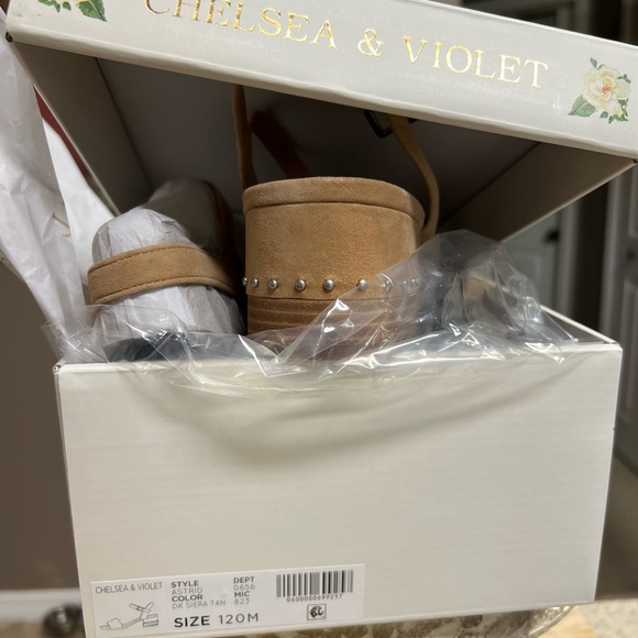 Chelsea & Violet Astrid Nubuck Suede Banded Sandals - Picture 5 of 6